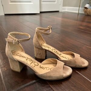 Sam Edelman Susie Oatmeal Suede Sandals, Size 9